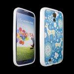 Wholesale Samsung Galaxy S4 Flower Deer Design Gummy Case
